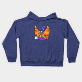 Peace Sigh Butterfly Kids Hoodie